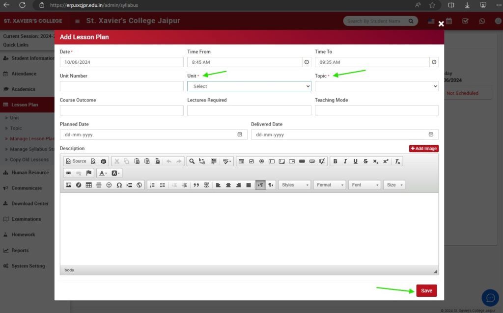 Add Lesson Plan Step 2 How to Add Lesson Plan