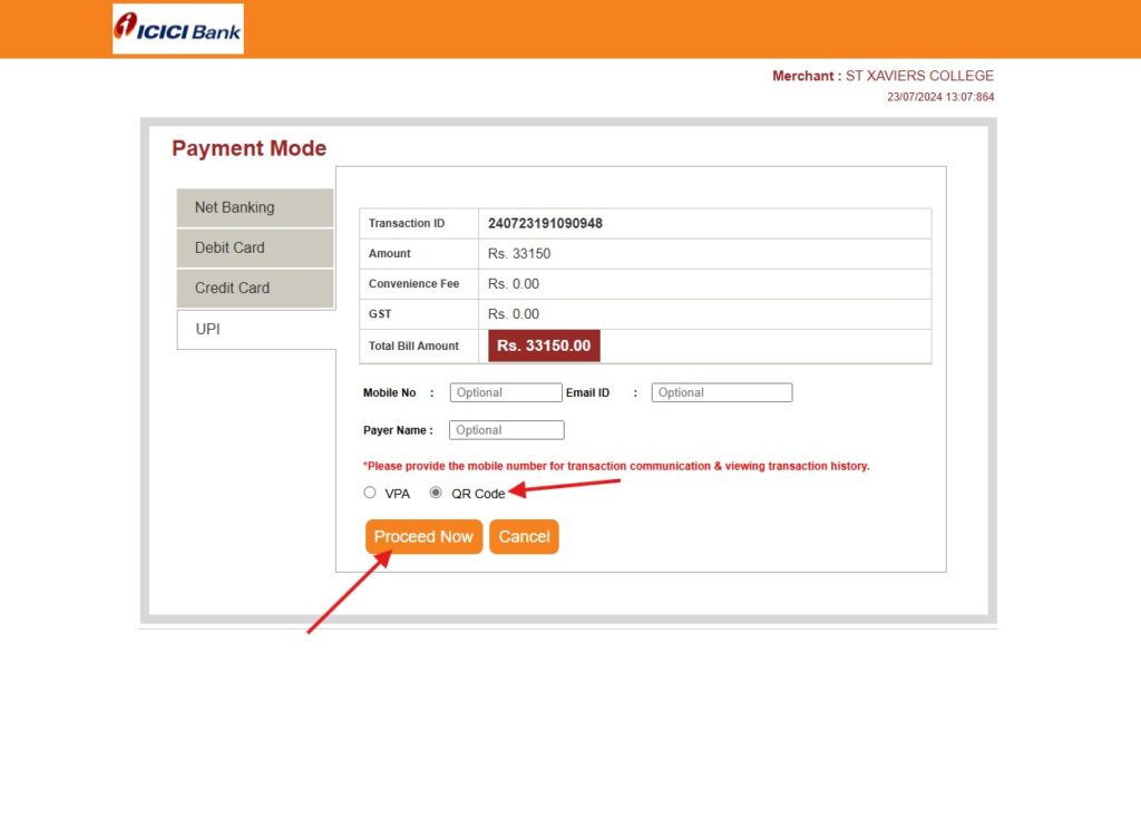 ERP Make Fee Payment Step 4 How to Make Your Fee Payment Using ERP (For Students)